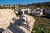 A lions head at the Patara ruins